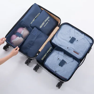 2018 New 7PCS/Set High Quality Oxford Cloth Travel Mesh Bag In Bag Luggage Organizer Packing Cube