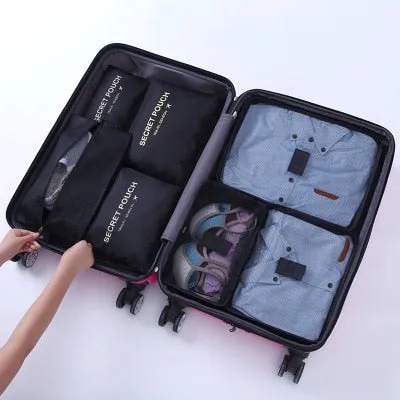 2018 New 7PCS/Set High Quality Oxford Cloth Travel Mesh Bag In Bag Luggage Organizer Packing Cube