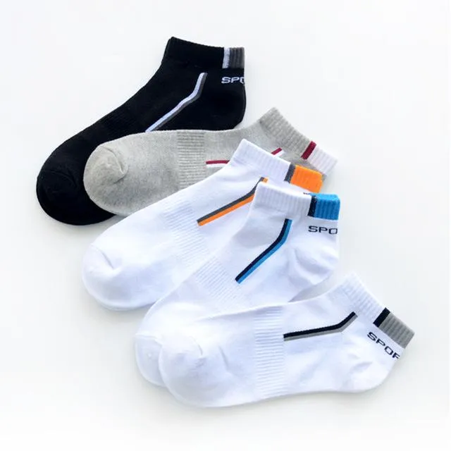 5 Pairs Per Lot Men's Stretchy Shaping Short Socks Suit for All Season