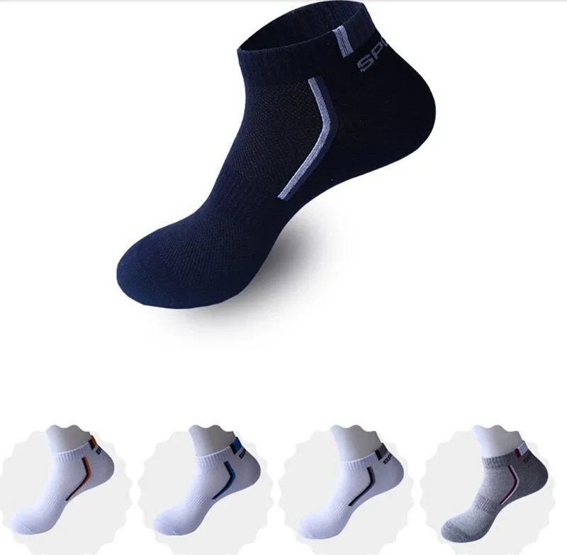 5 Pairs Per Lot Men's Stretchy Shaping Short Socks Suit for All Season