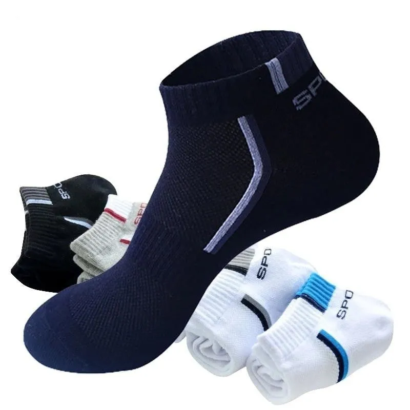 5 Pairs Per Lot Men's Stretchy Shaping Short Socks Suit for All Season