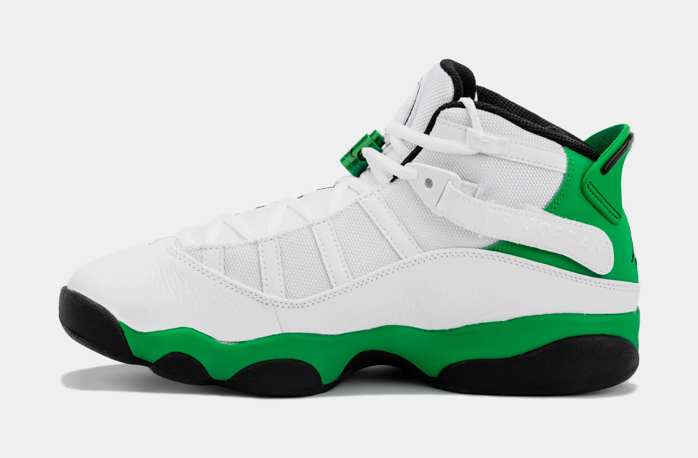 6 Rings Mens Basketball Shoes (White/Green)