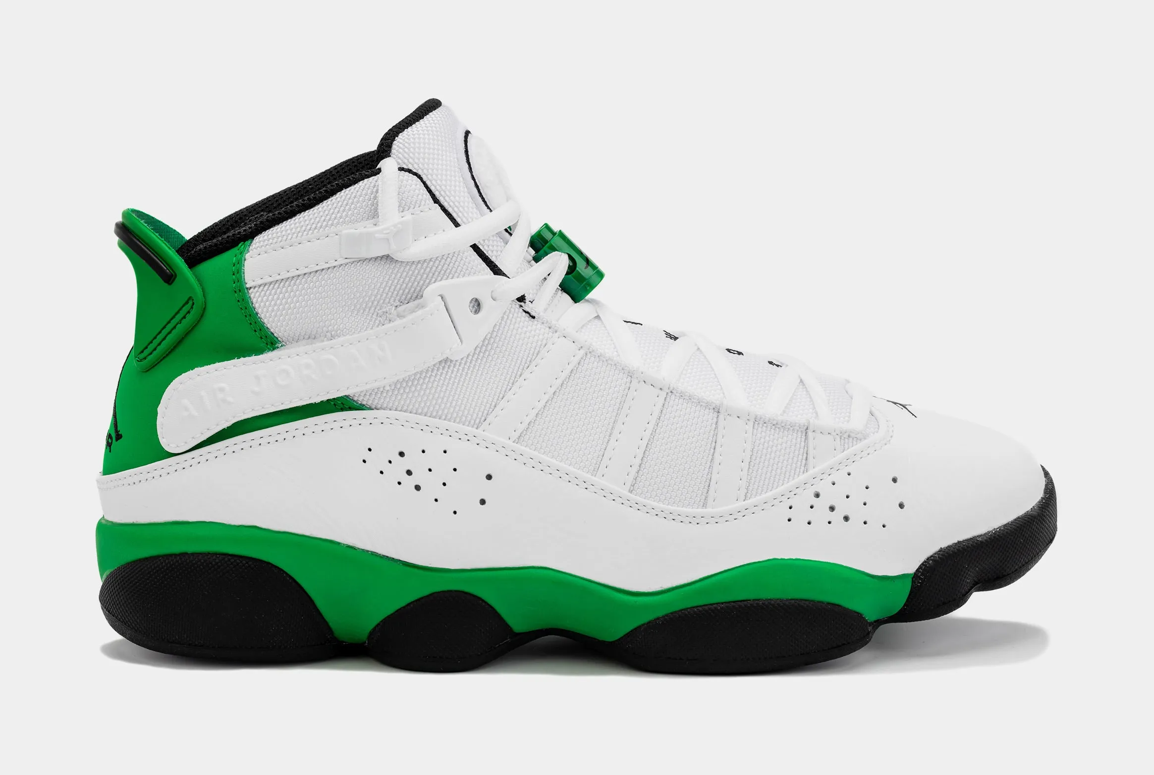 6 Rings Mens Basketball Shoes (White/Green)