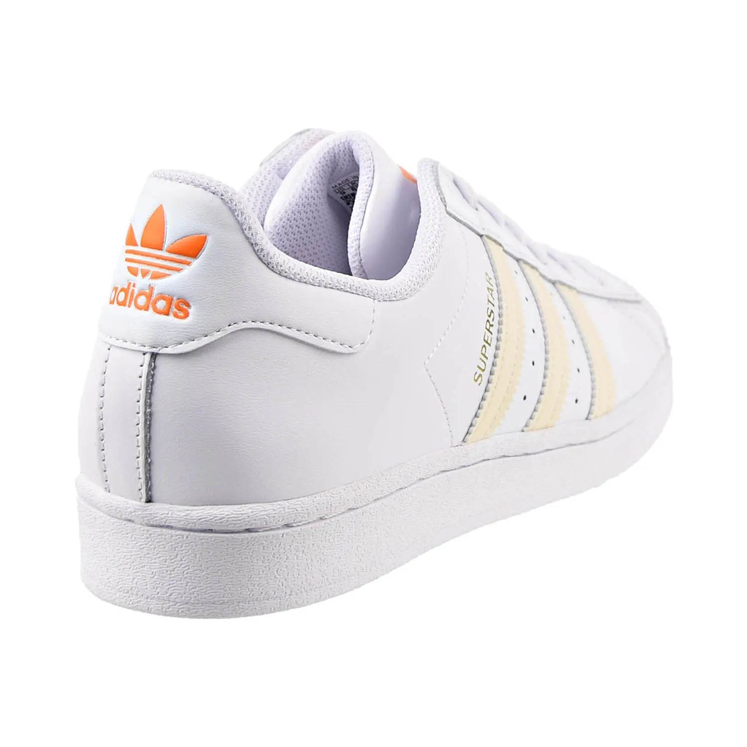 Adidas Superstar Men's Shoes Cloud White-Ecru Tint-Orange Rush