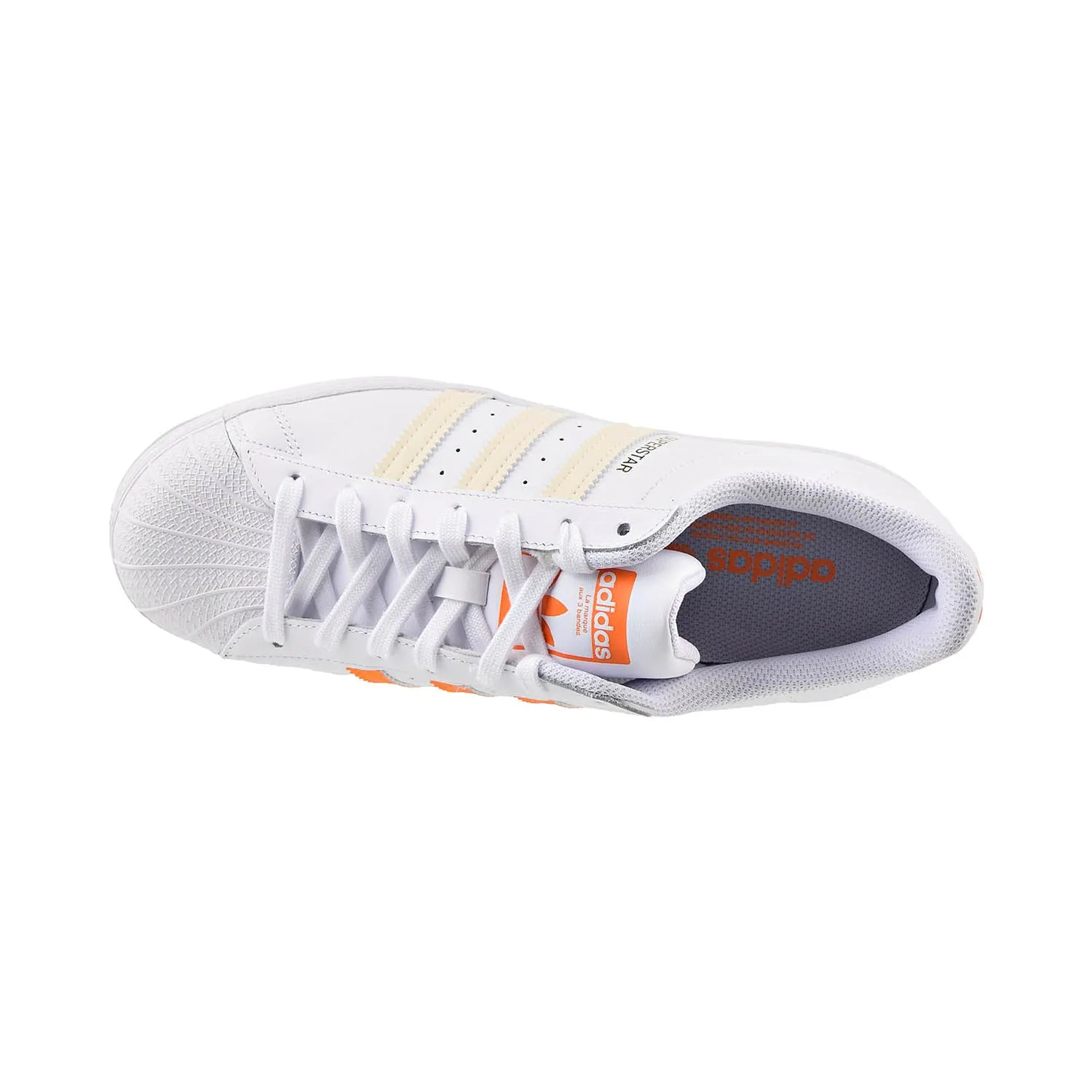 Adidas Superstar Men's Shoes Cloud White-Ecru Tint-Orange Rush