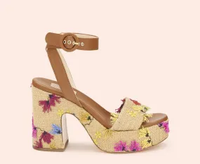 AGL Sandal with Floral Embroidery