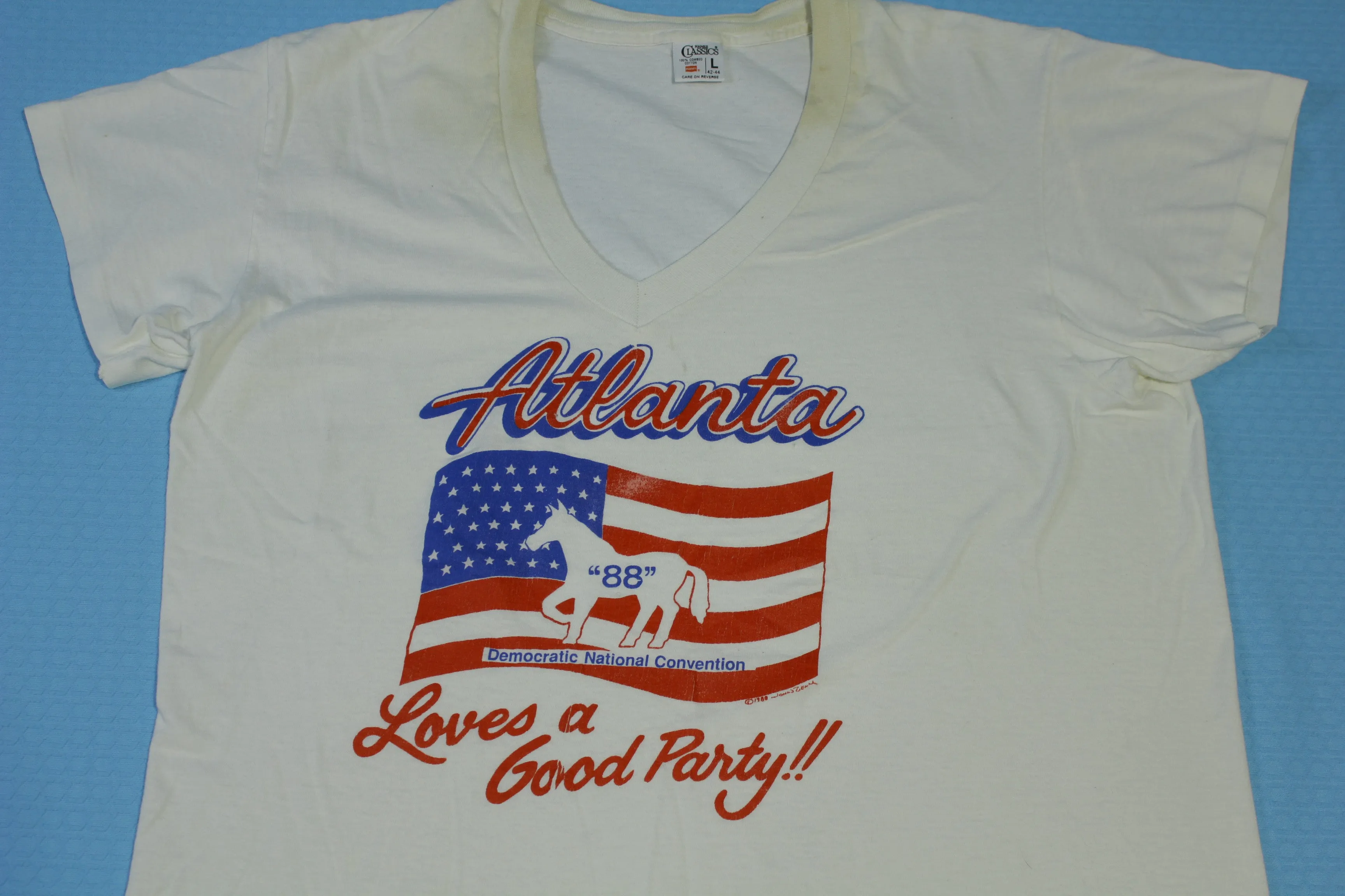 Atlanta 1988 Democratic National Convention Vintage 80's Loves A Good Party T-Shirt