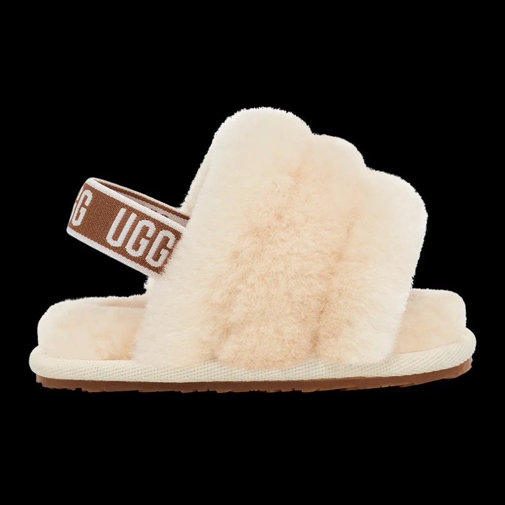 Beige Fluff Yeah Strap Slide