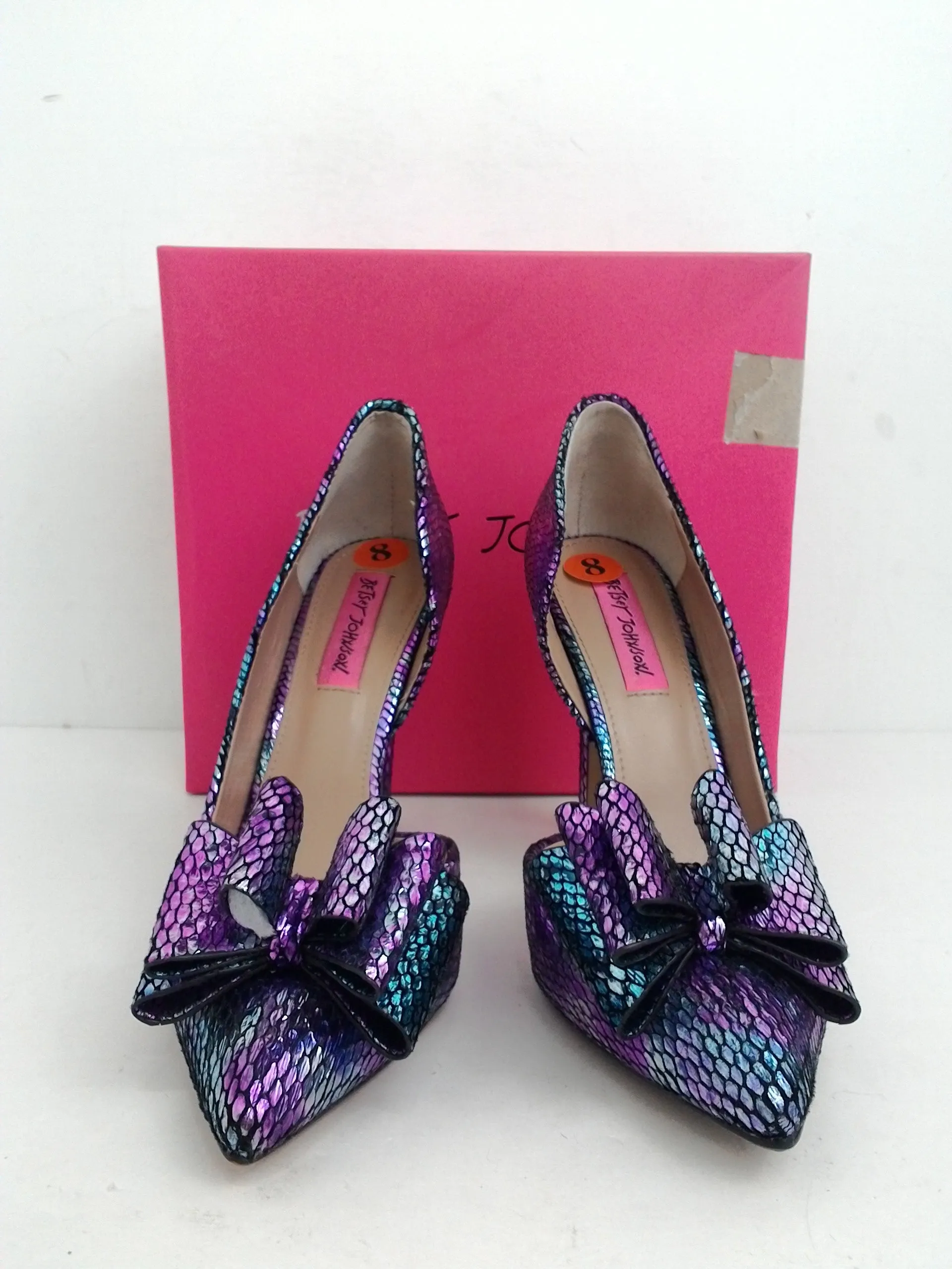 Betsey Johnson Women's Prince Purple/Blue Snake Print Size 8 M