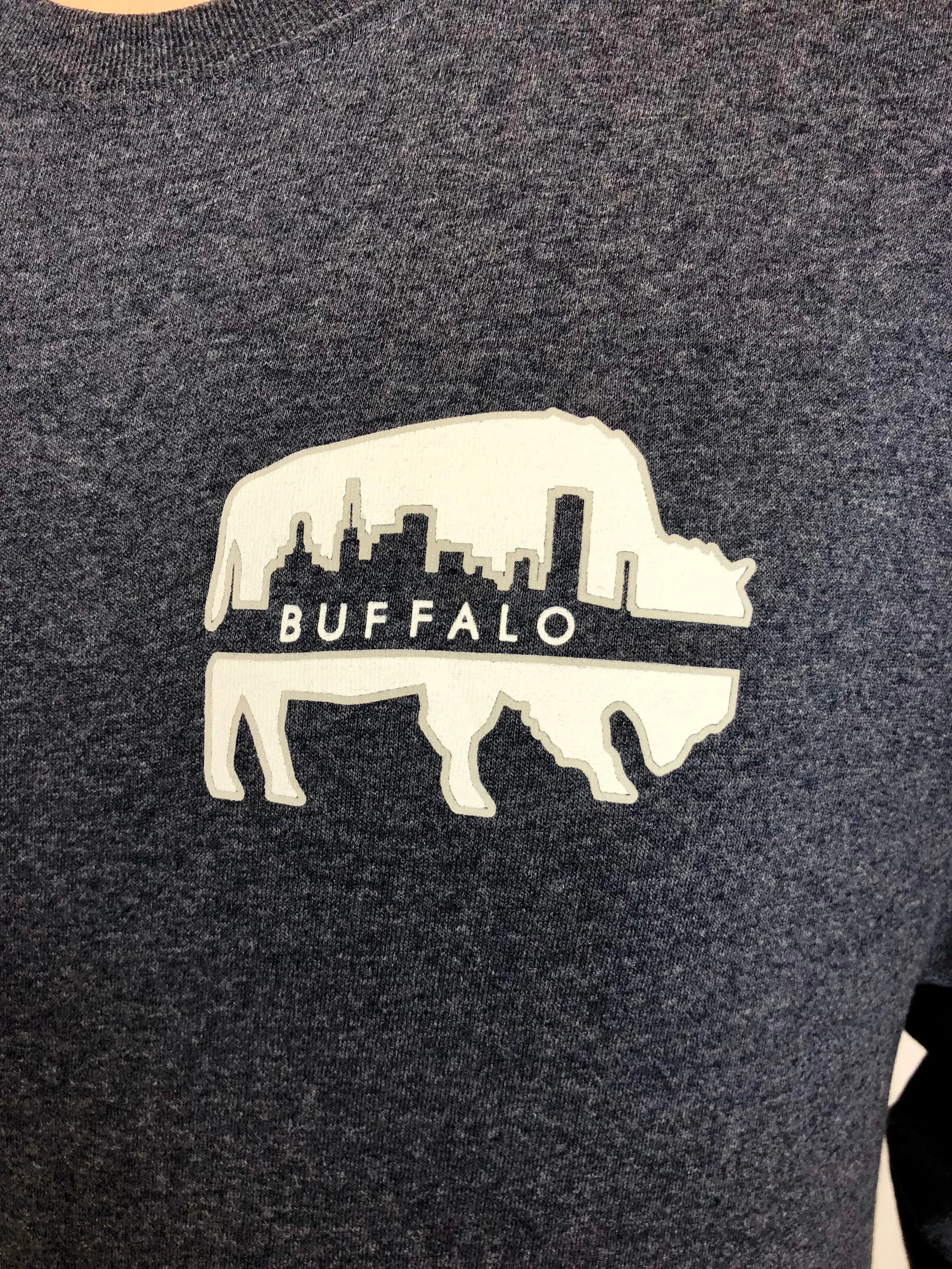 BFLO Heather Navy Skyline In Buffalo LST