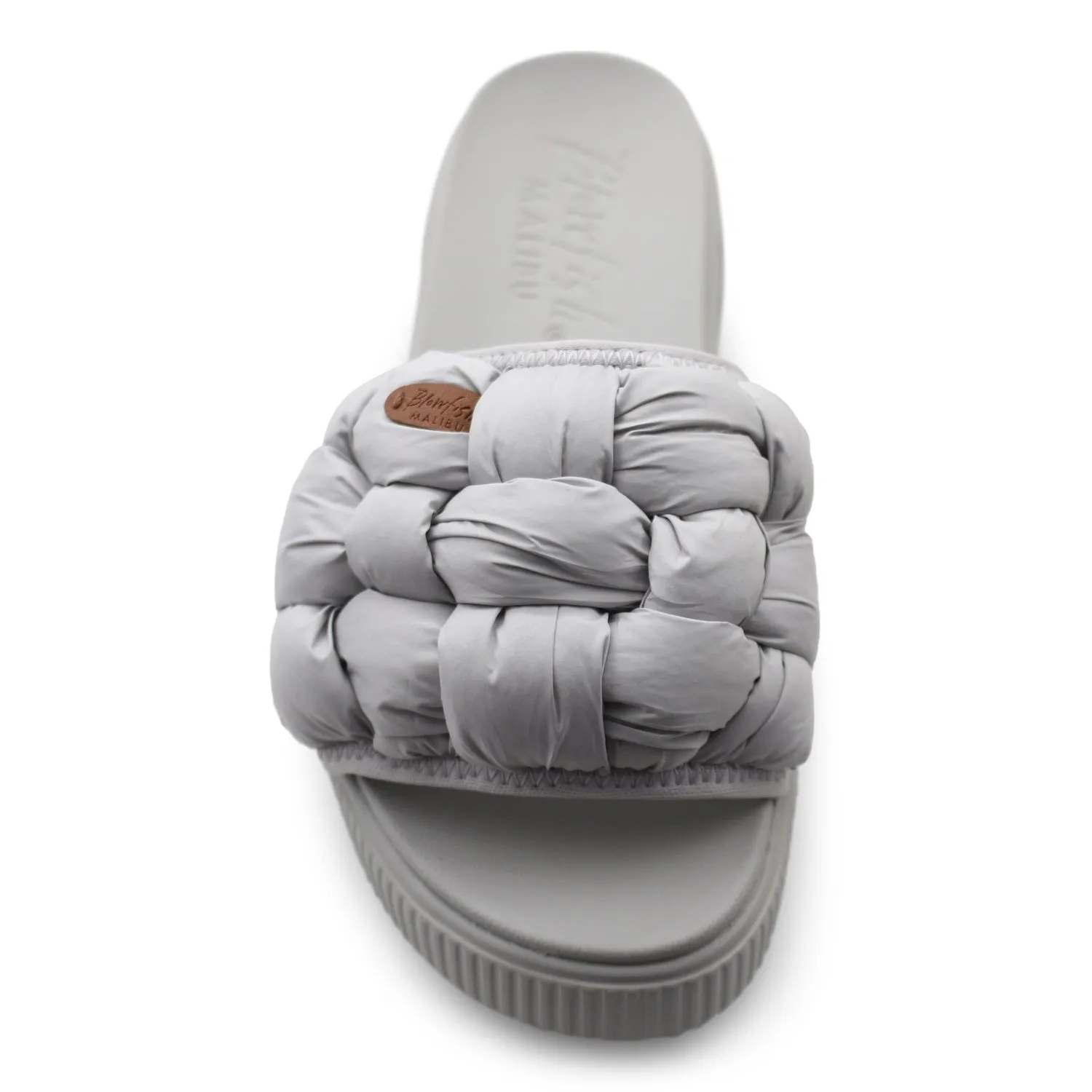 'Blowfish Malibu' Women's Darcy Slide - Light Grey Puffy Nylon