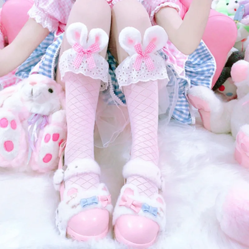 Bunny Bow Socks AD12266