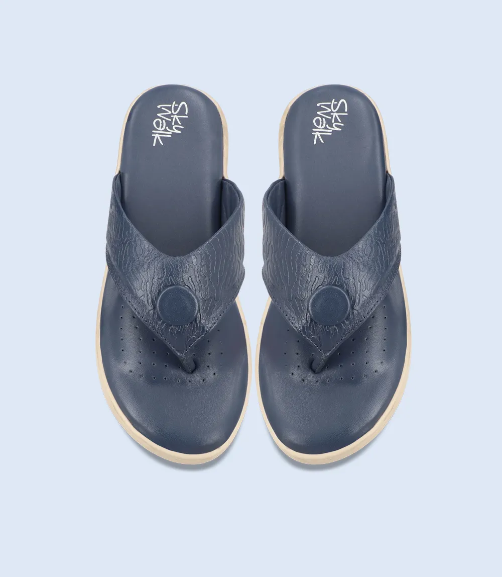 BW7655-NAVY-Women Comfort Chappal