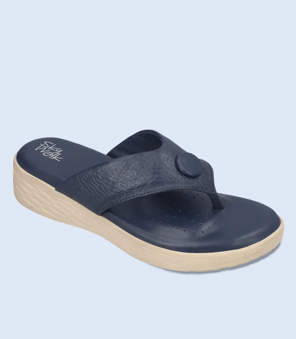 BW7655-NAVY-Women Comfort Chappal