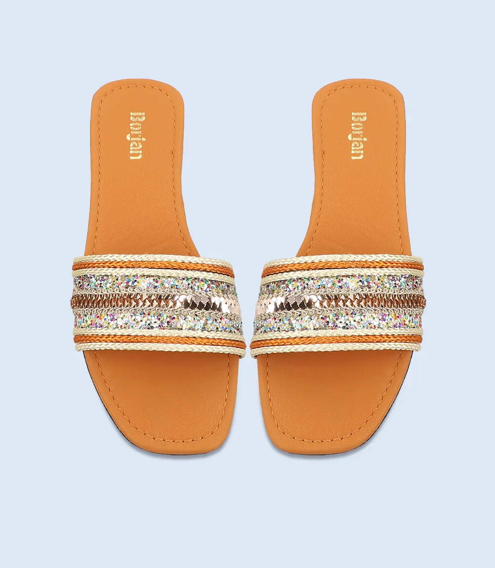 BW9484-TAN-Women Slippers