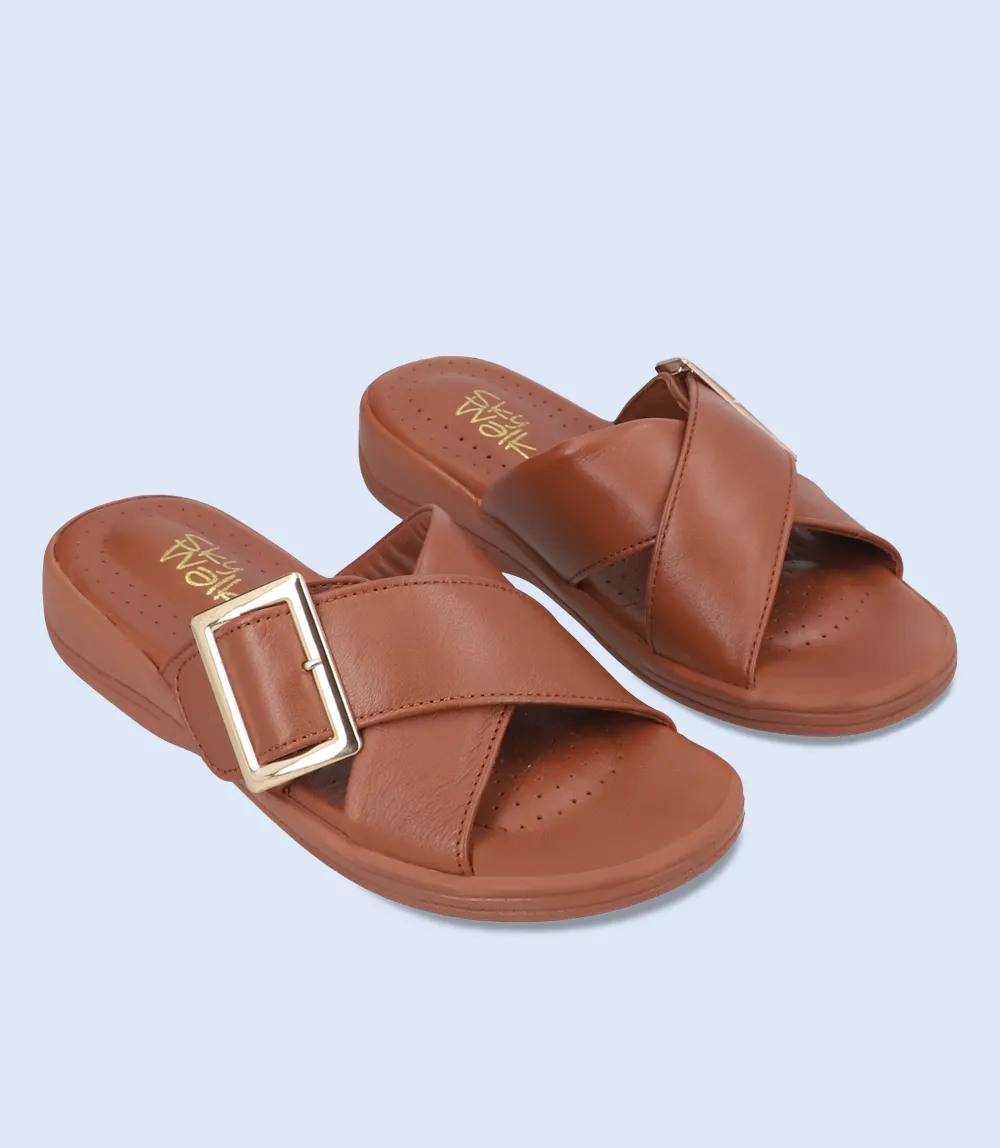 BW9515-TAN-Women Slipper