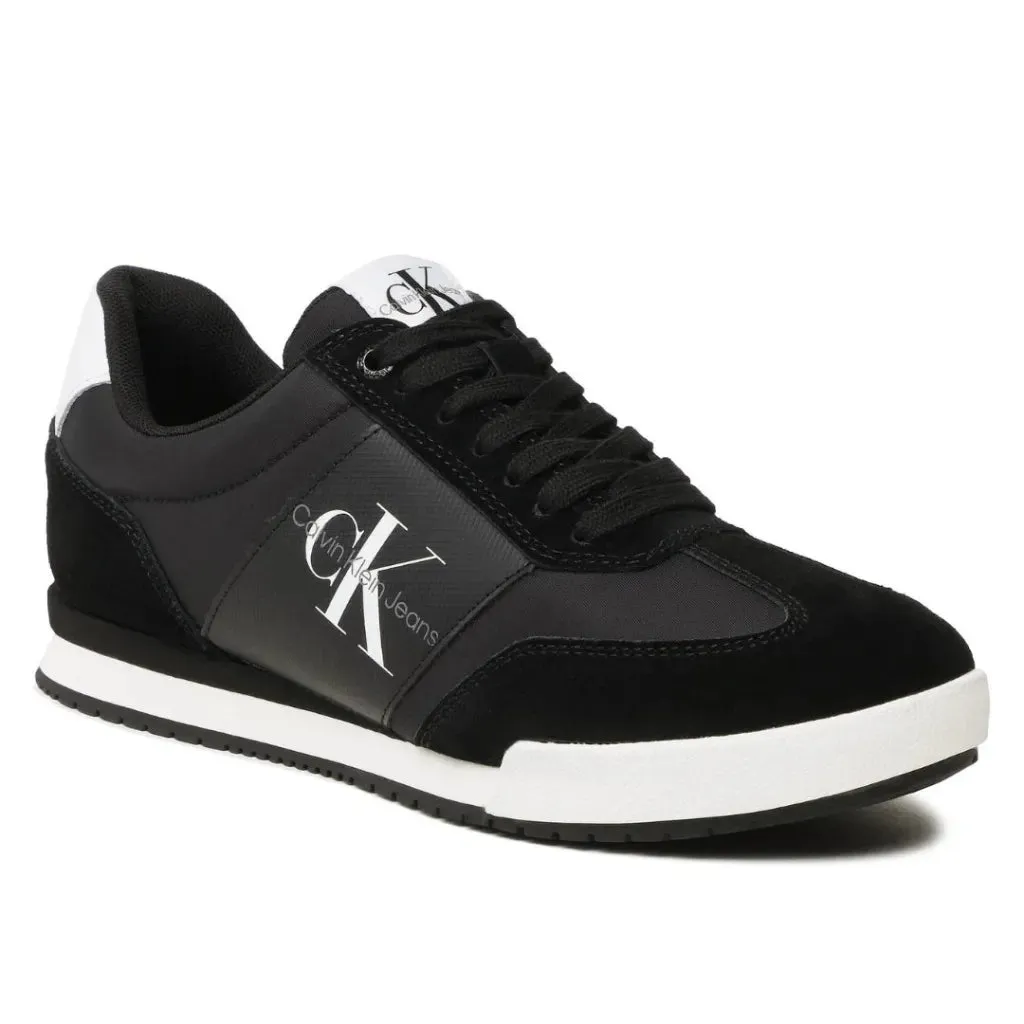 Calvin Klein Jeans Mens Low Profile Mono Essential Sneakers - Black (YM0YM00686-BLK)