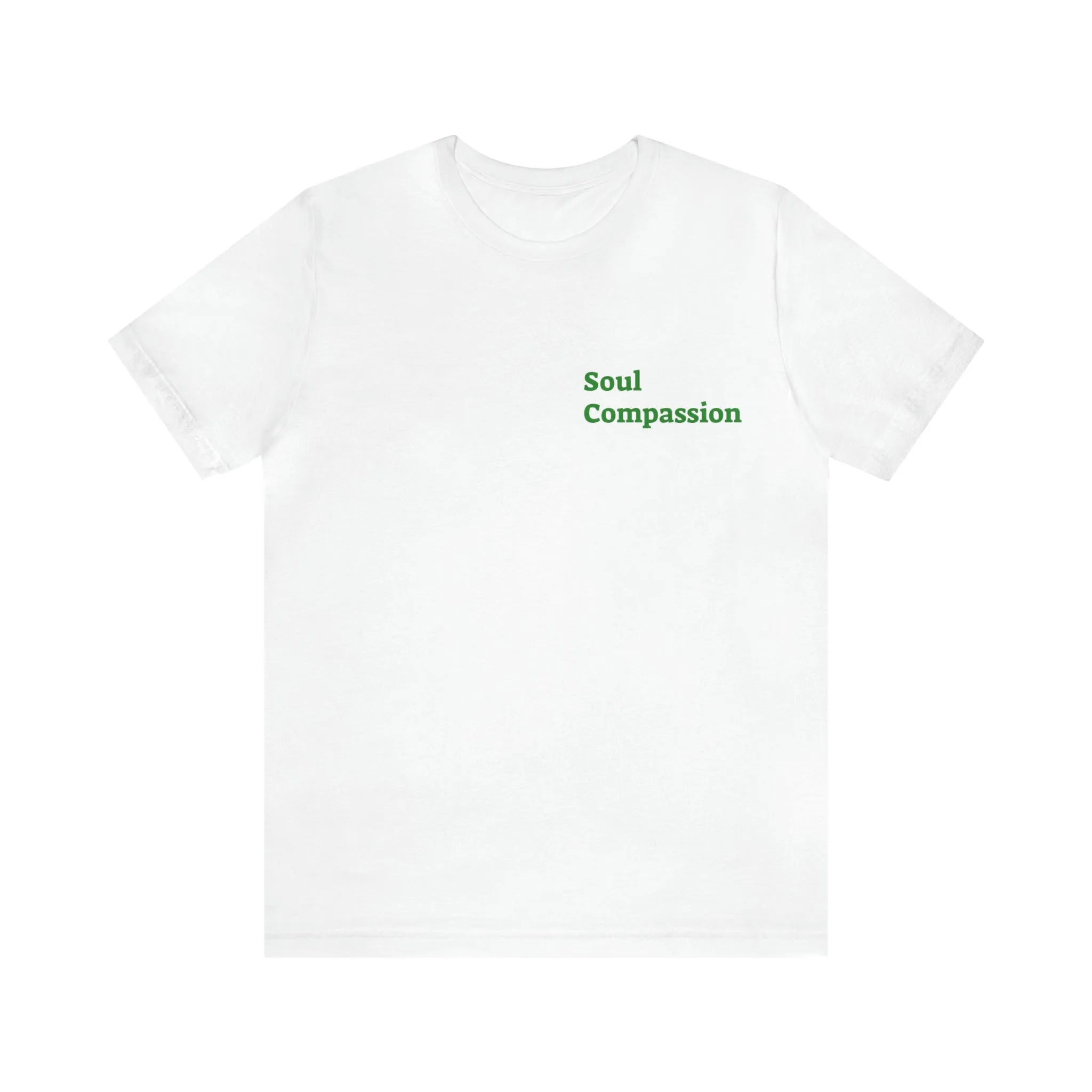 Compassion is Soul Food Unisex Jersey Short Sleeve Tee, QR Code T-shirt, Hidden Message t-shirt, Positive T-shirt