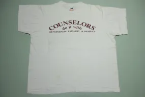 Counselors Do It With Empathy Vintage 90's Fruit Of The Loom Made in USA T-Shirt