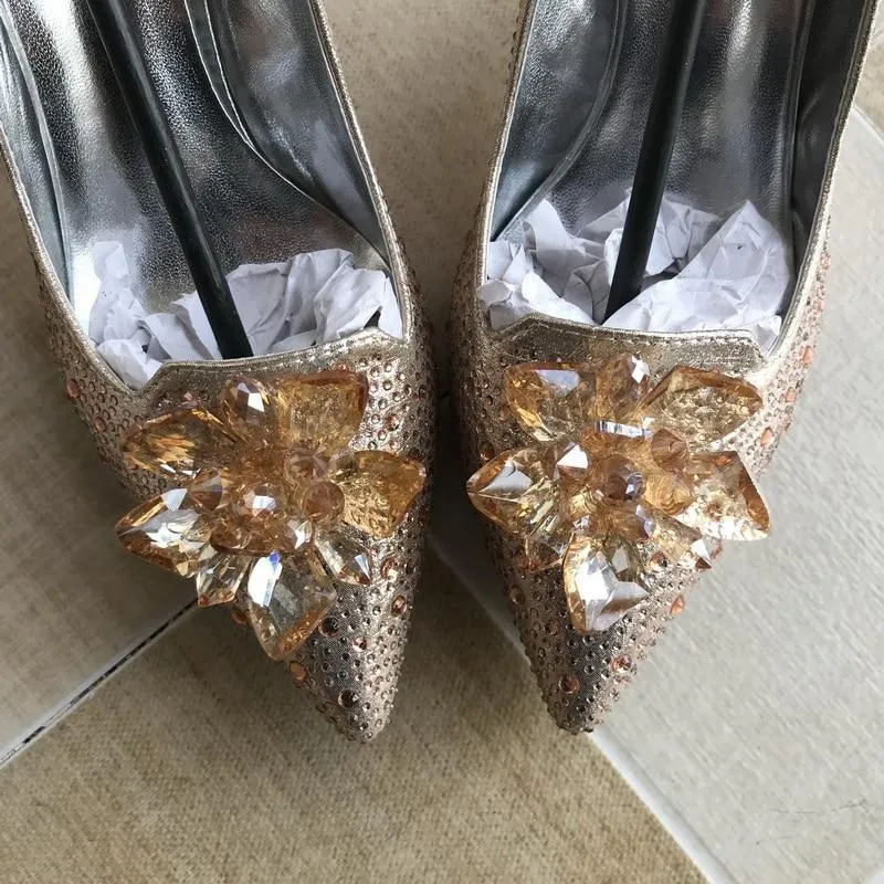 Crystal Rhinestone Wedding Pumps Shoes