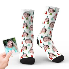 Custom Christmas Socks Personalised Women Face Funny Socks Unique Gifts