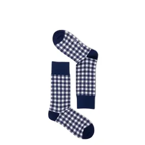 GINGHAM SOCKS - NAVY