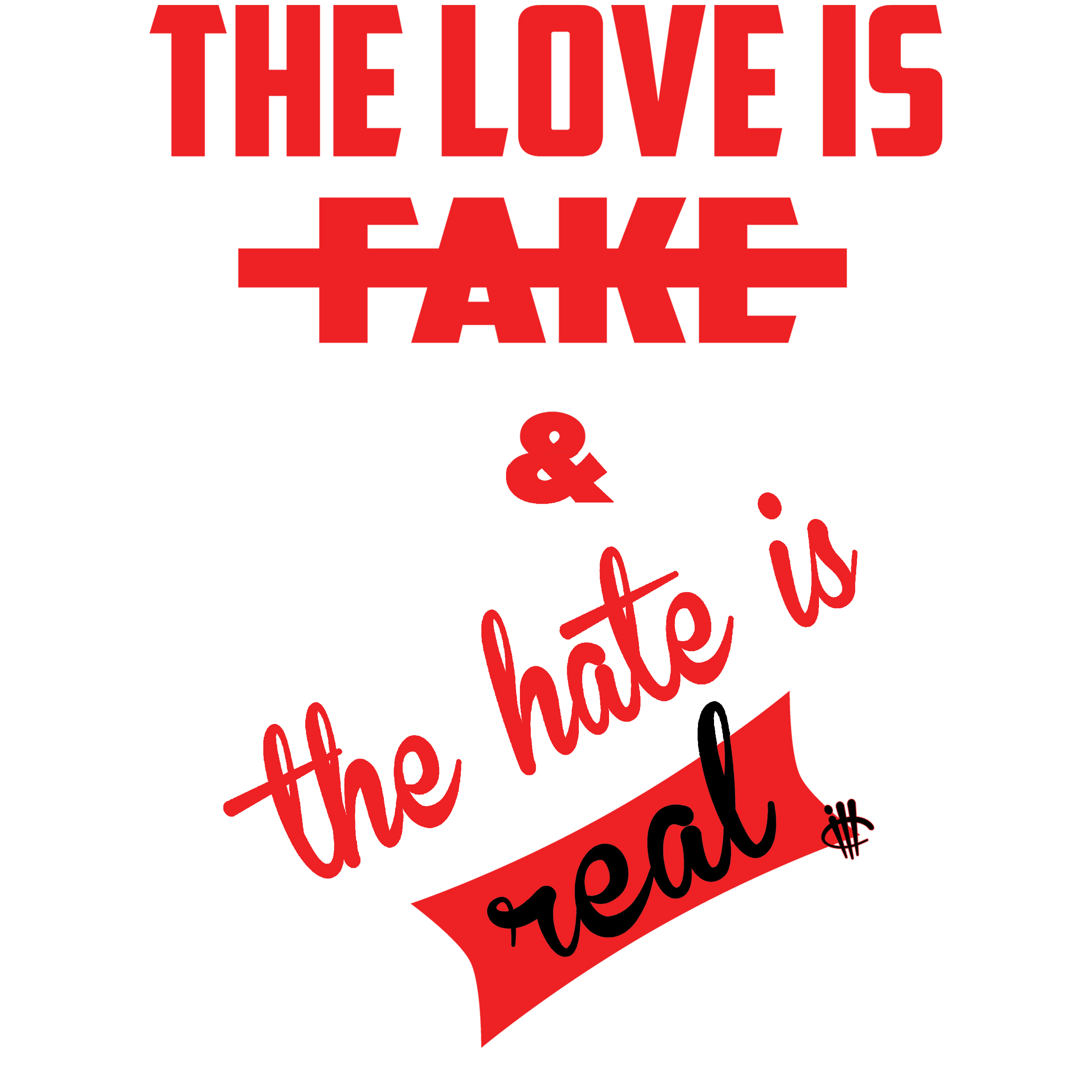 Jordan 12 Gym Red White T Shirt (Love Is Fake)