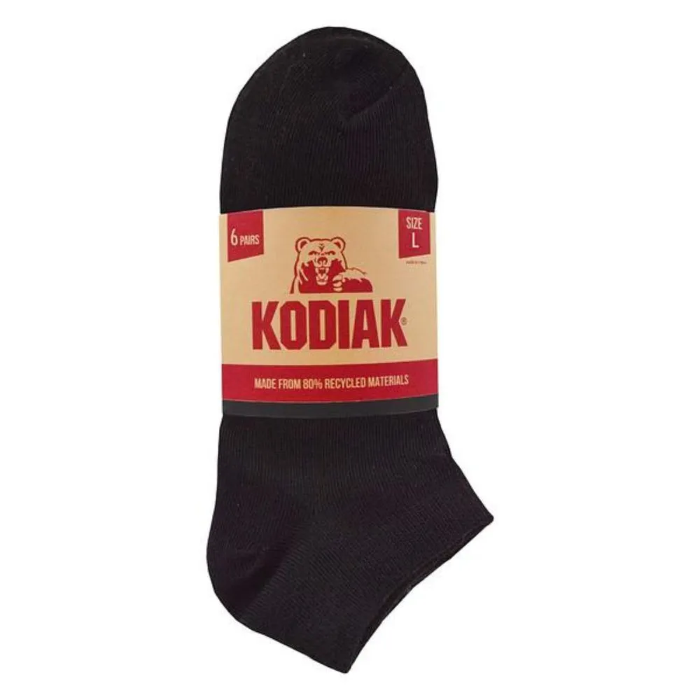 Kodiak Ankle Work Socks 5232A - Black 6PK