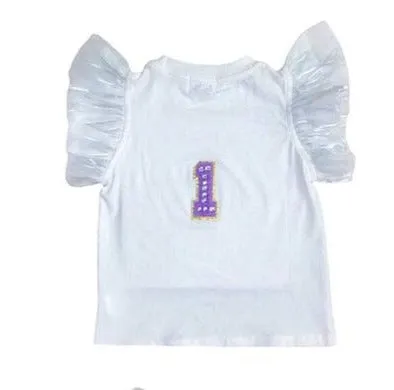 Lola and The Boys Birthday Girl Gem Ruffle Shirt