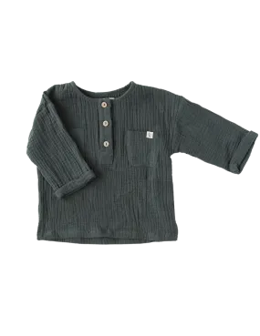 Lucas Boys Muslin Shirt - Dusty Pine