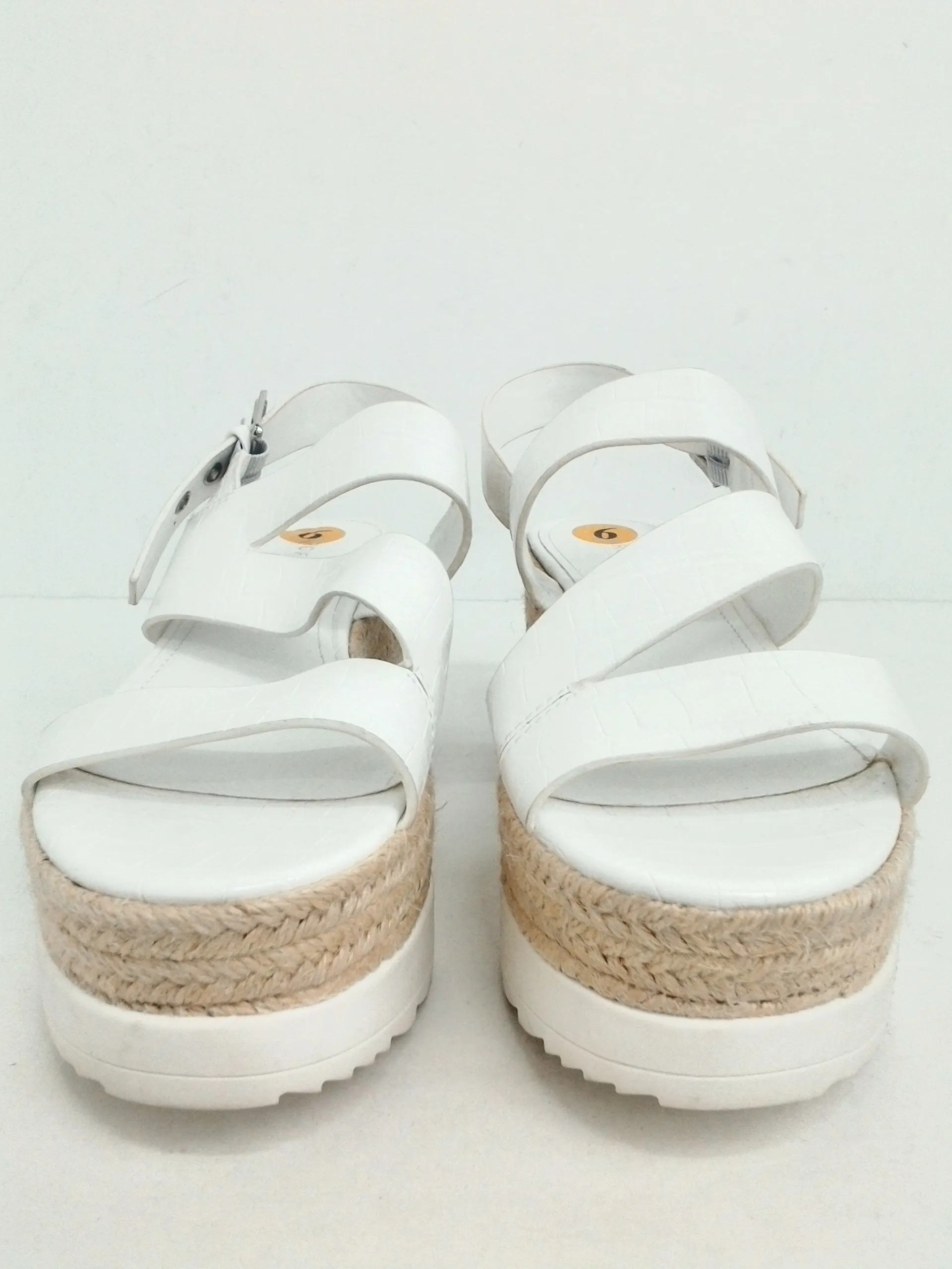 Marc Fisher Women's White Platform Sandal Size 6 M