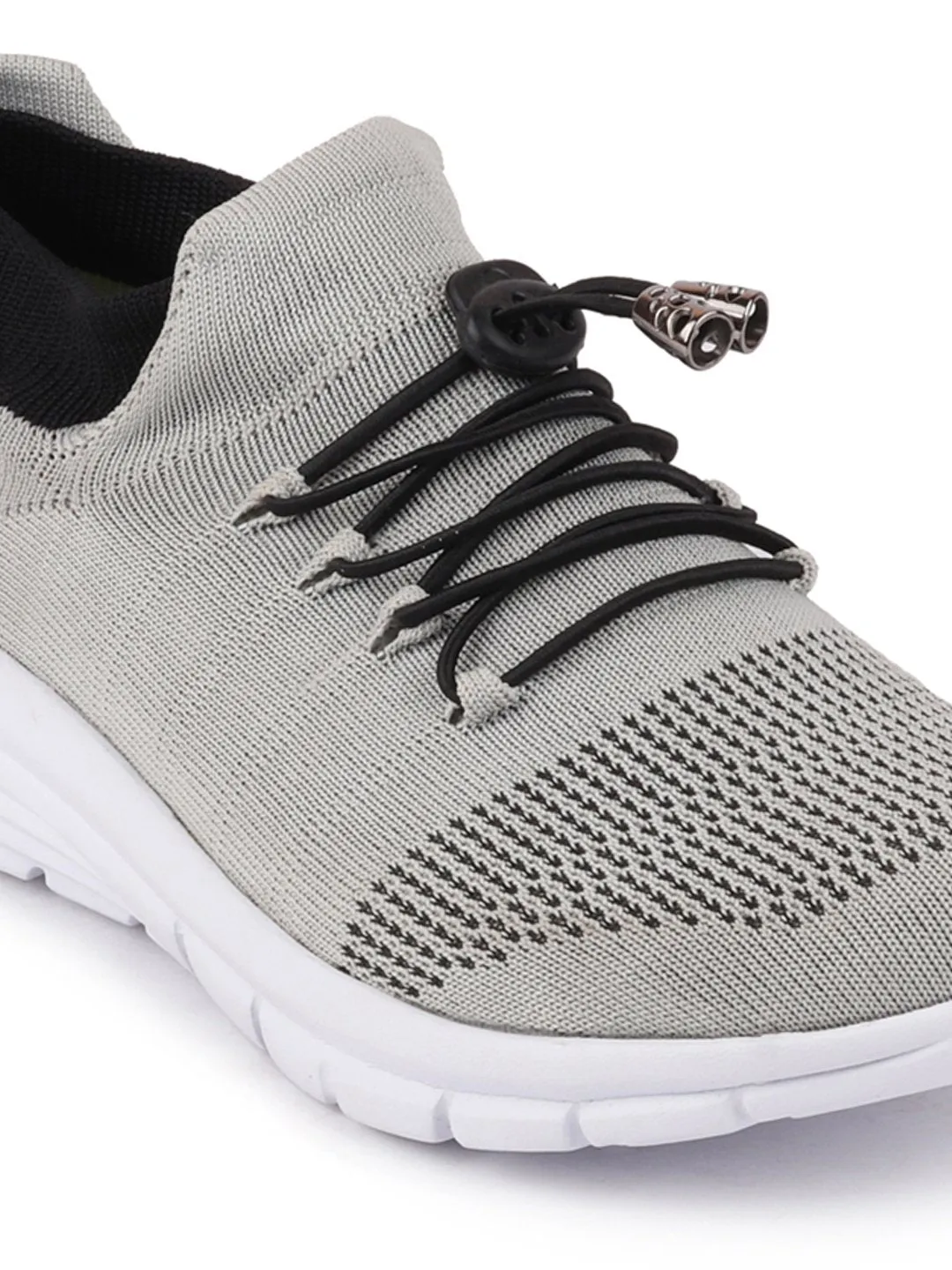 Men Grey Sports Lace-Up Walking Shoes