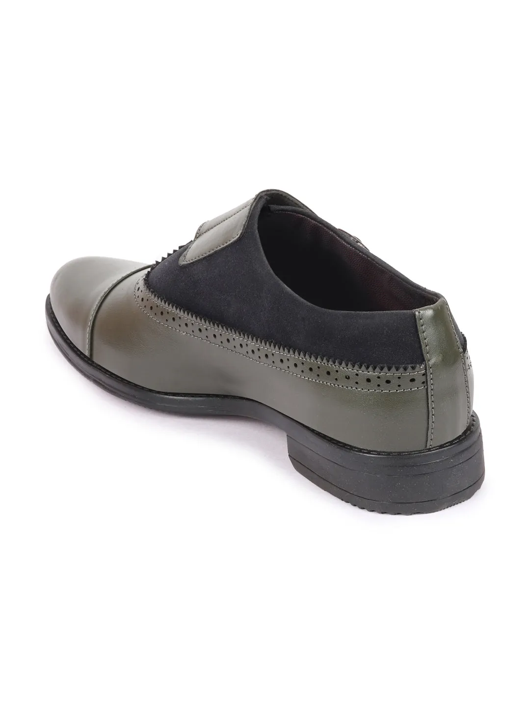 Men Mehandi Party Double Strap Monk Slip On Shoes