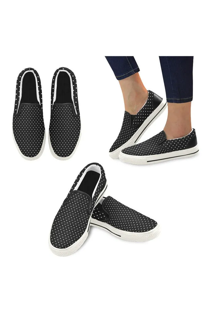 Micro Dot Men's Slip-on Canvas Shoes