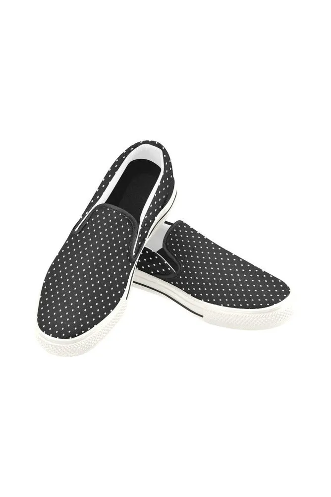 Micro Dot Men's Slip-on Canvas Shoes