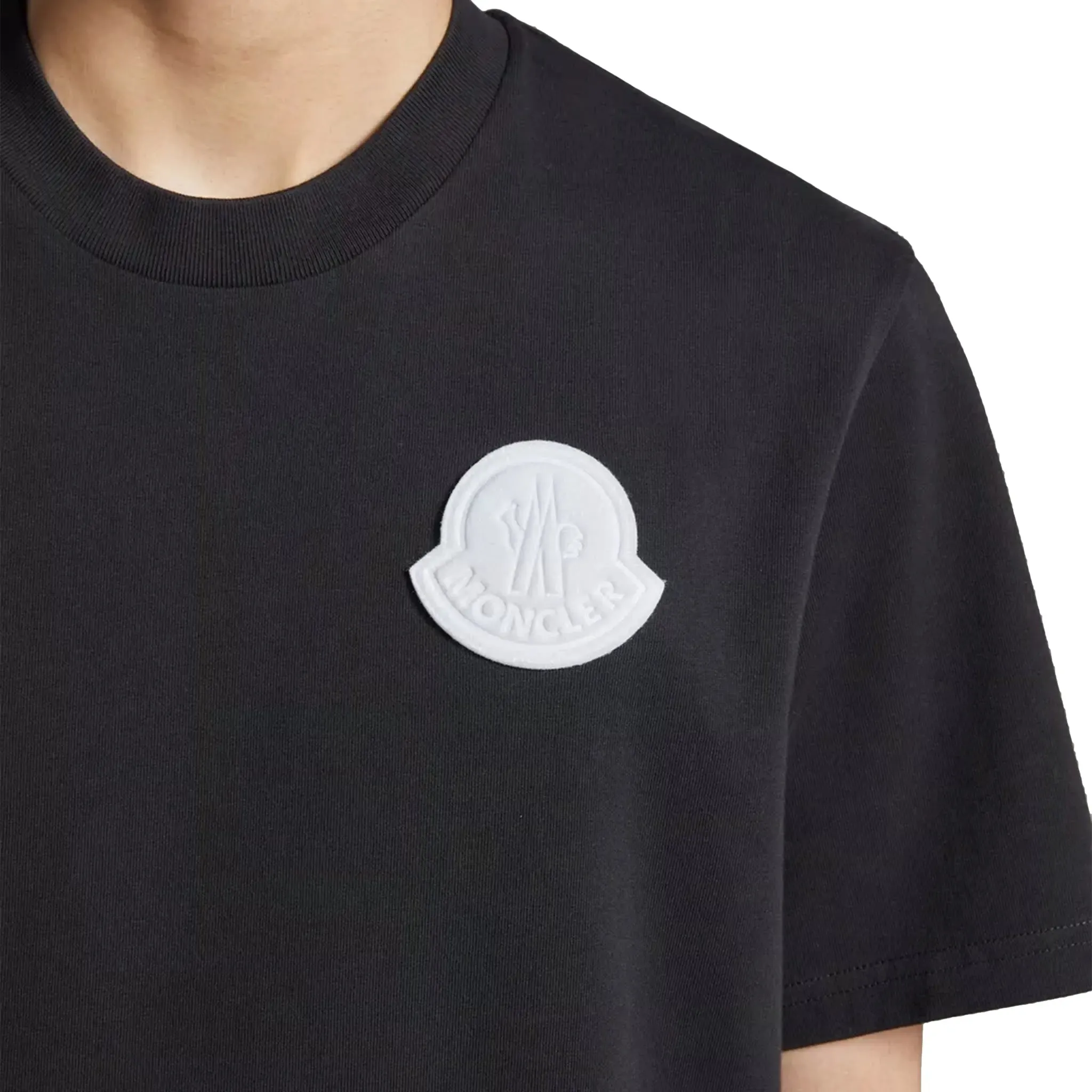 Moncler SN44 Patched Logo Short Sleeve Charcoal T Shirt