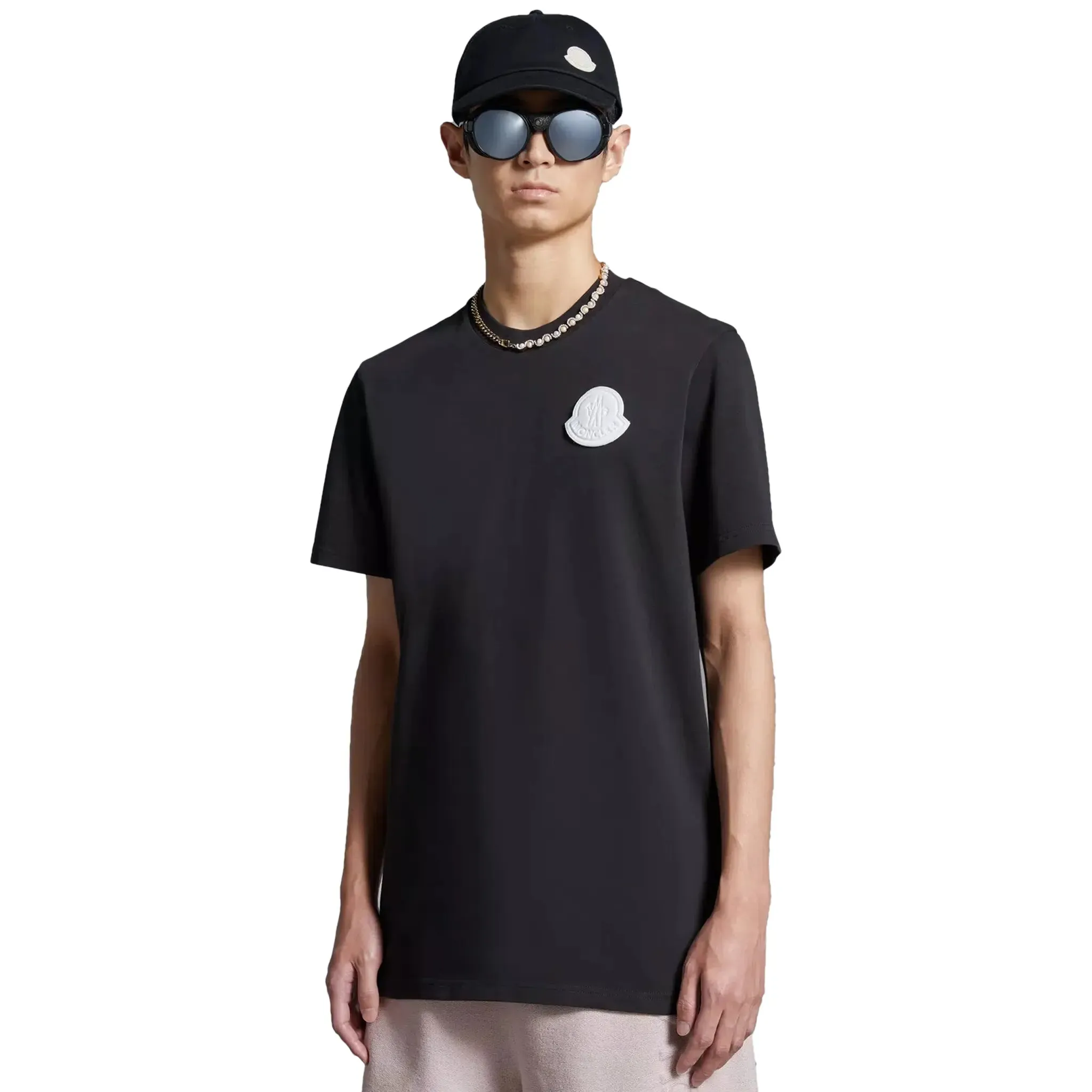 Moncler SN44 Patched Logo Short Sleeve Charcoal T Shirt