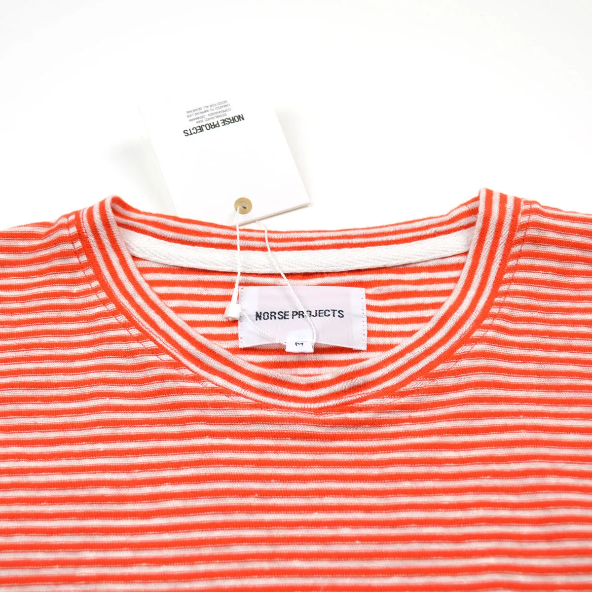 Norse Projects - Niels Pocket Linen T-shirt - Blood Orange