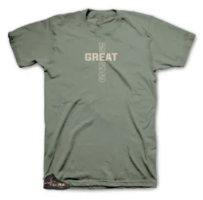 Retro 10 Woodland Camo Shirt - Greatness Cross - Olive