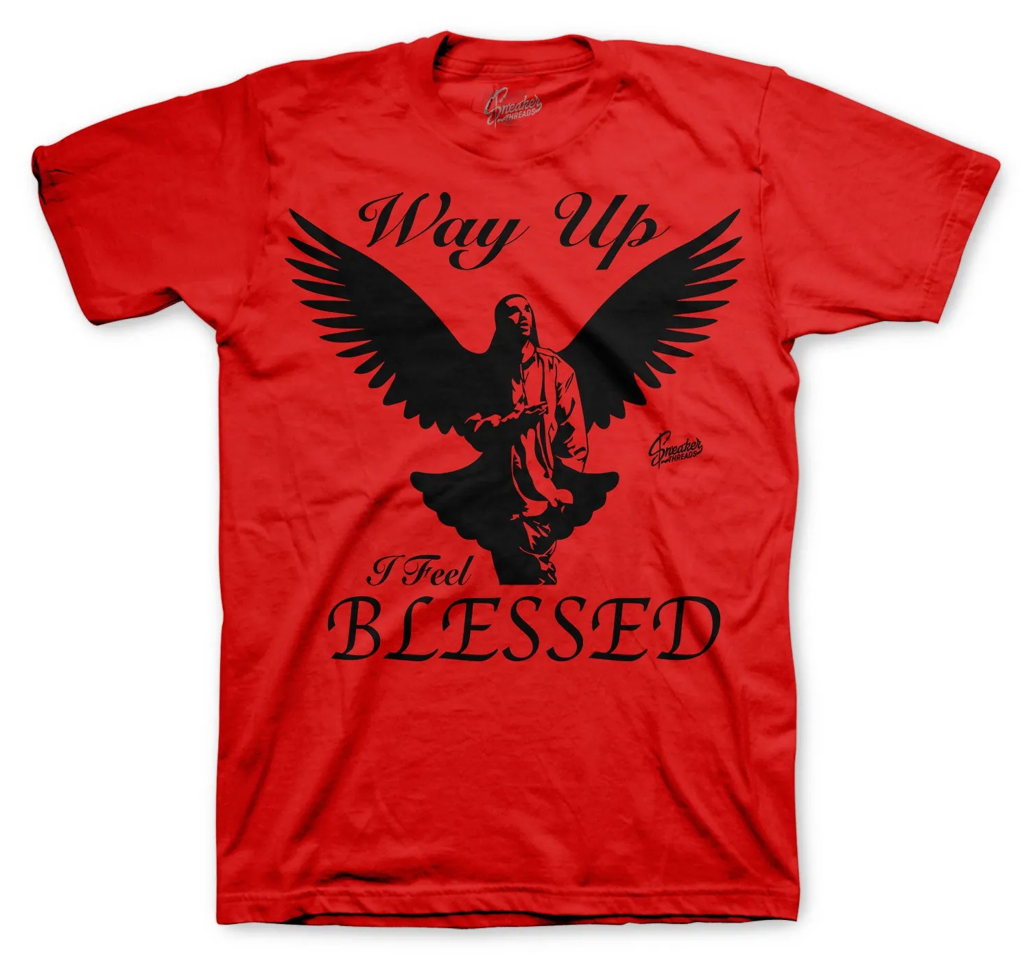 Retro 12 Reverse Flu Shirt - Way Up - Red