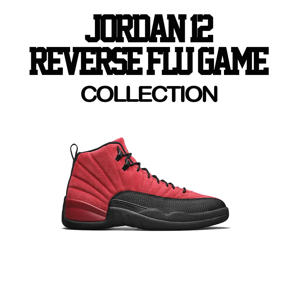 Retro 12 Reverse Flu Shirt - Way Up - Red