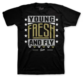 Retro 12 Royalty Shirt - Young Fresh  - Black