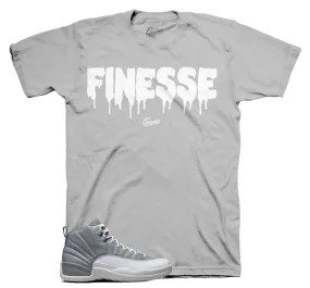 Retro 12 Stealth Shirt - Finesse - Silver