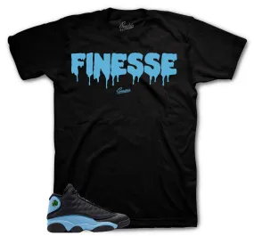 Retro 13 University Blue Shirt - Finesse - Black