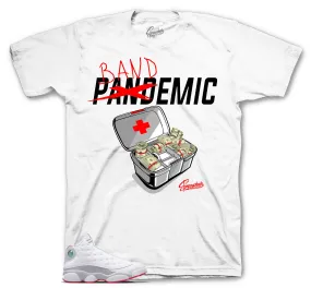 Retro 13 Wolf Grey Shirt - Bandemic - White