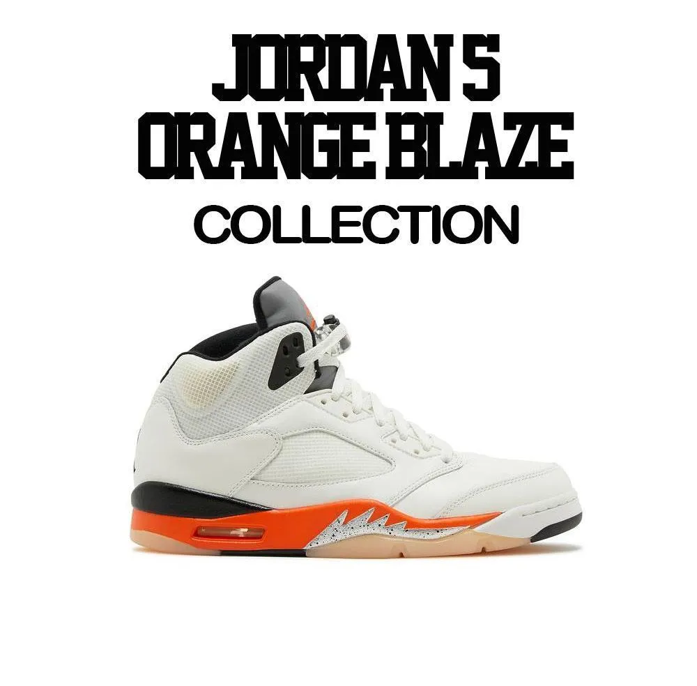 Retro 5 Orange Blaze Shirt - Daily Routine - Orange