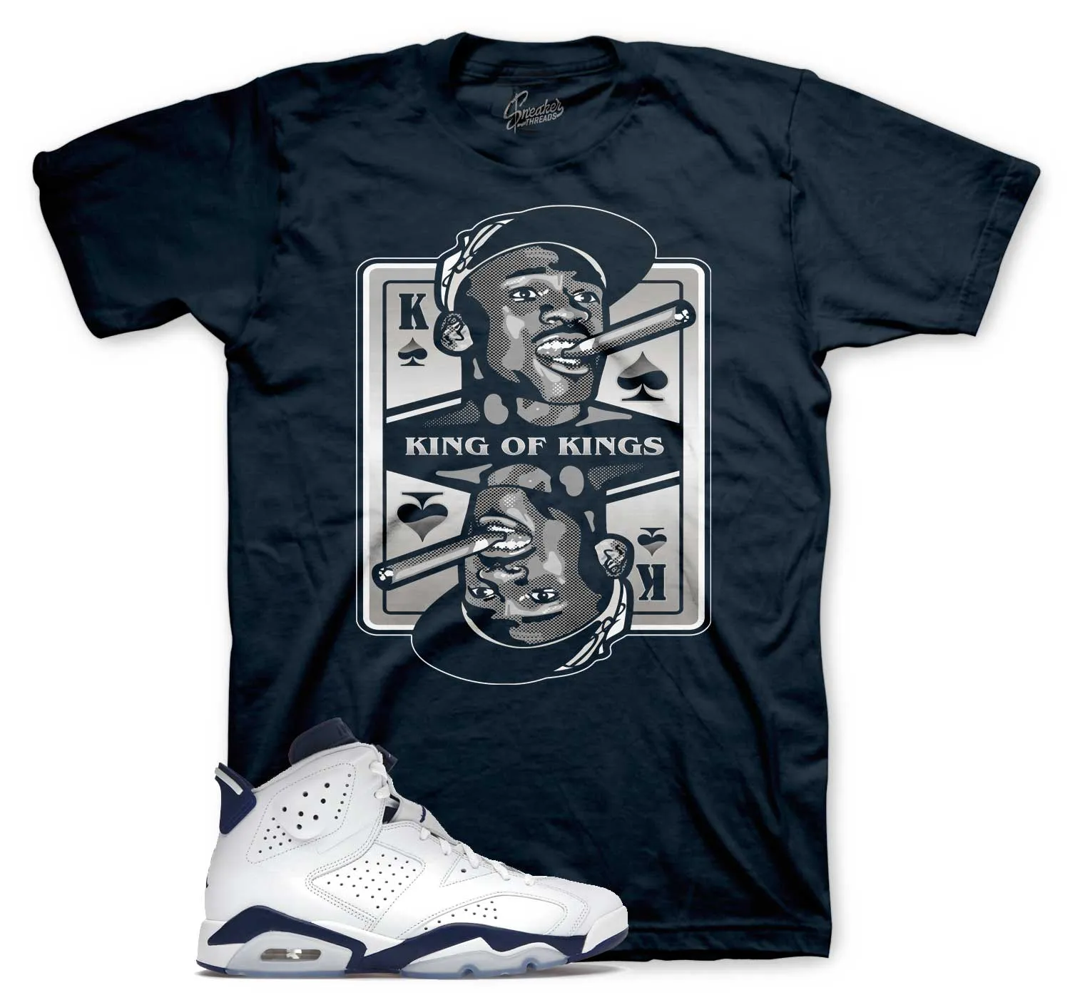 Retro 6 Midnight Navy King Of Kings Shirt