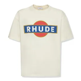 Rhude Vintage Racer Logo White T Shirt