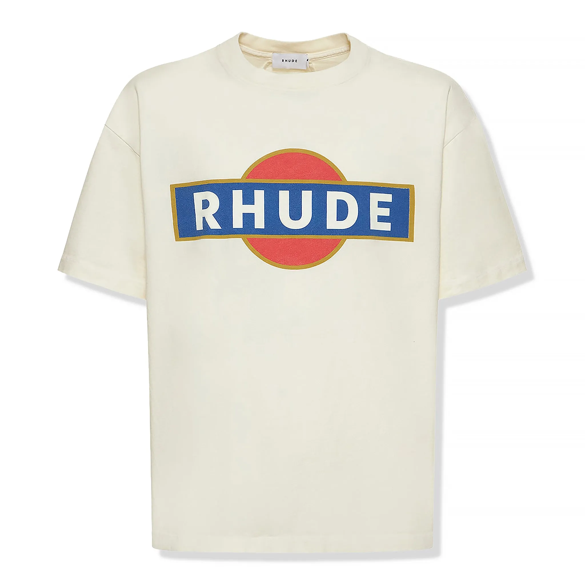 Rhude Vintage Racer Logo White T Shirt