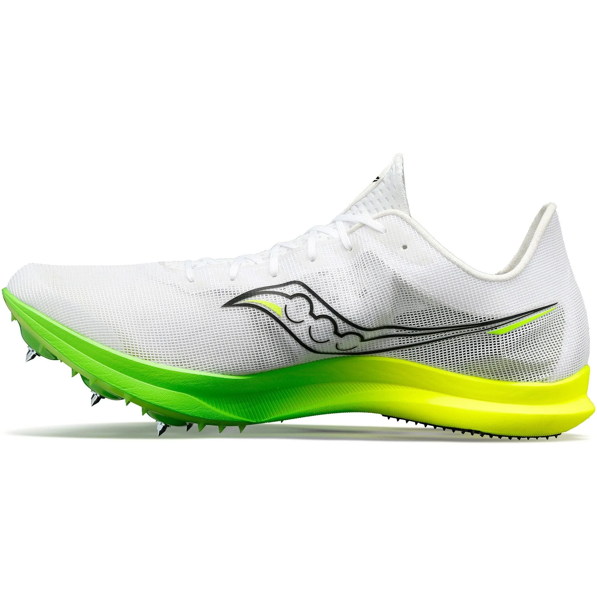 Saucony Endorphin Cheetah Mens Running Spikes - White